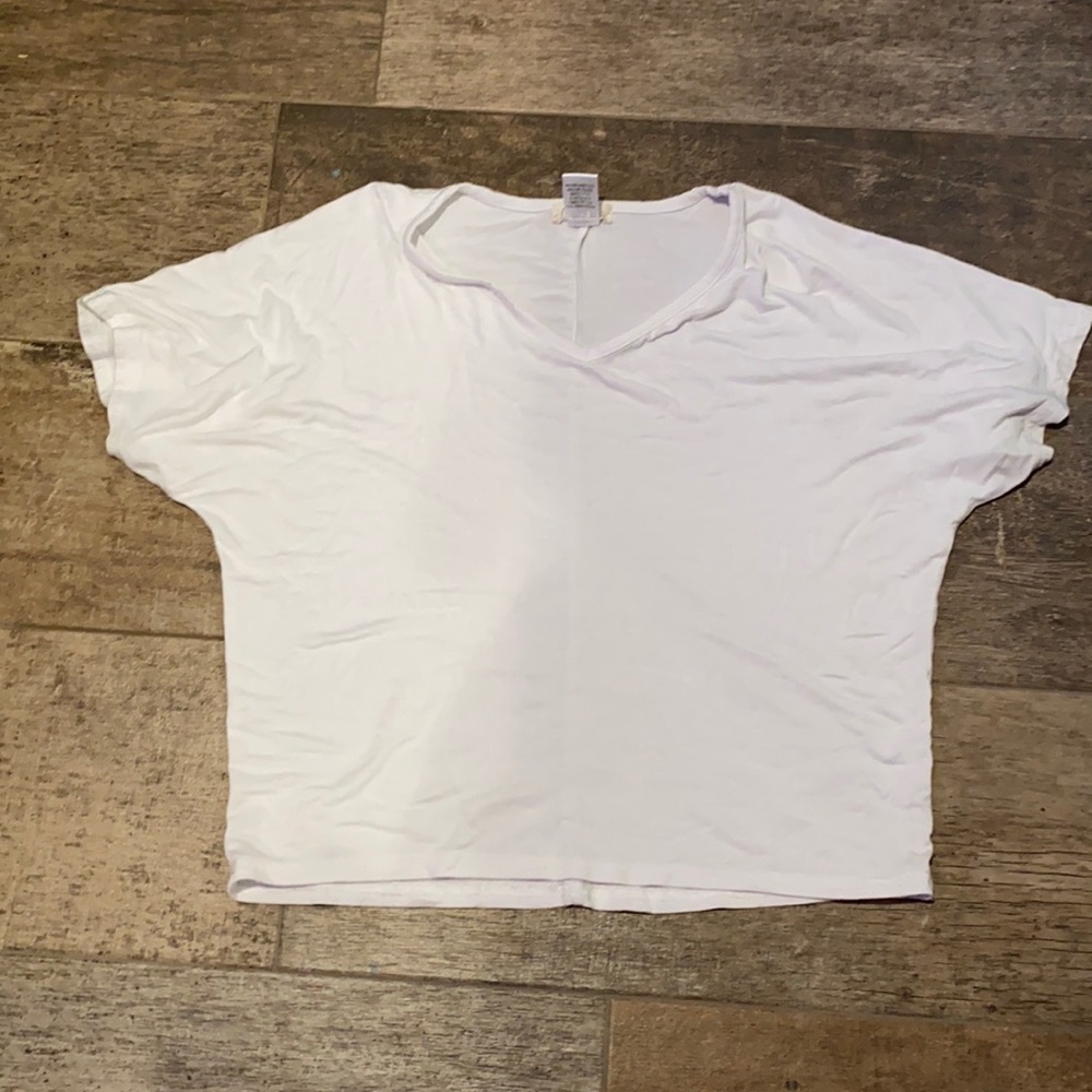 White V-neck shirt